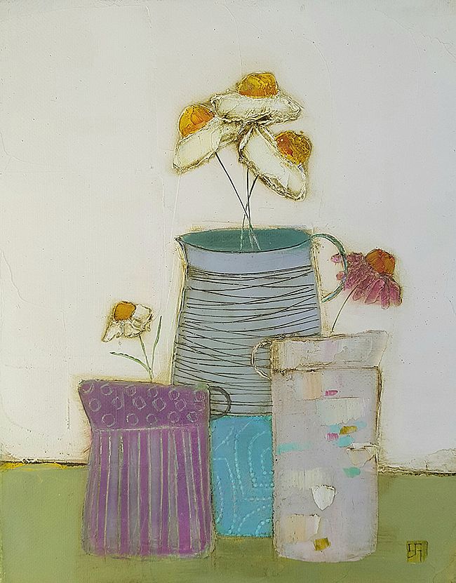 Eithne  Roberts - 3 small jugs